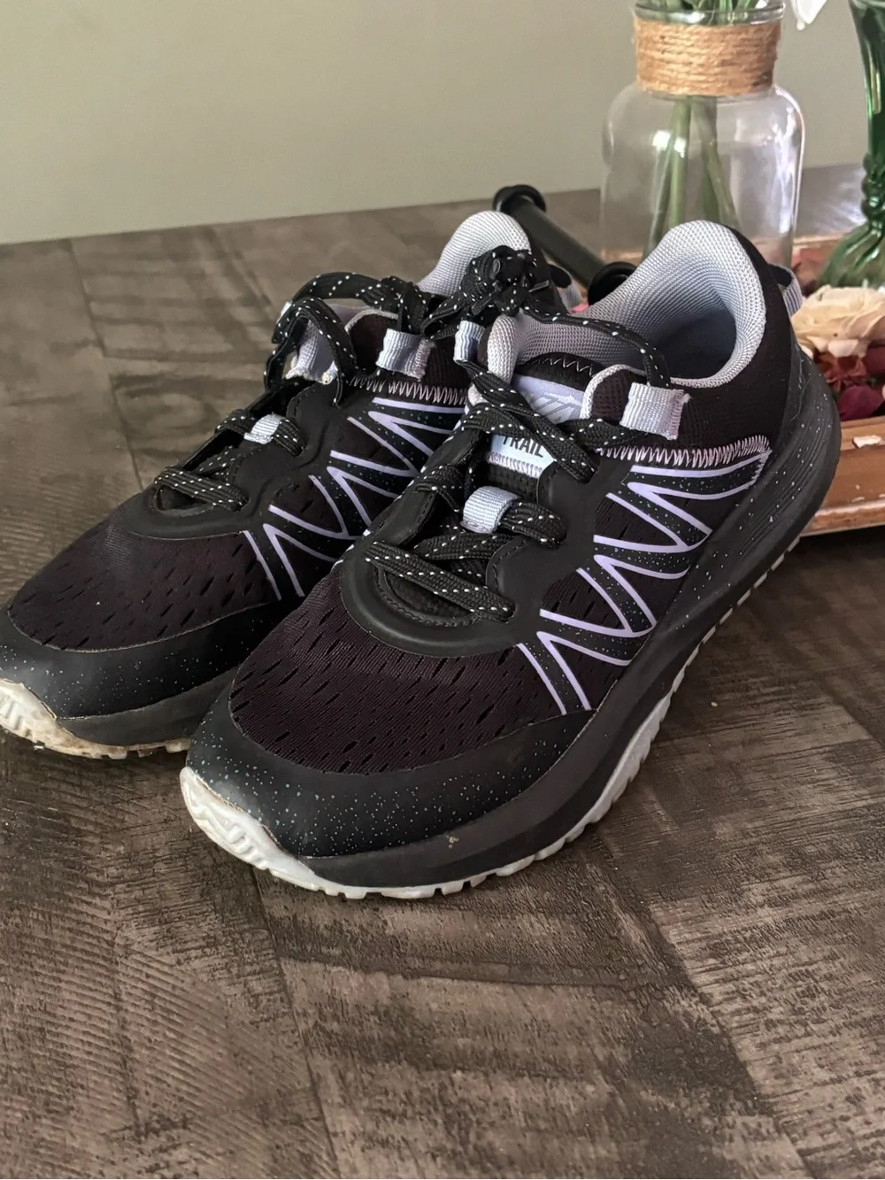 Avia Black and Lilac Kids Sneakers